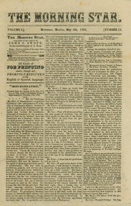 Article about Proposed Legislation on Miscegenation and News of the Civil War by Morning Star